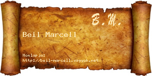 Beil Marcell névjegykártya
